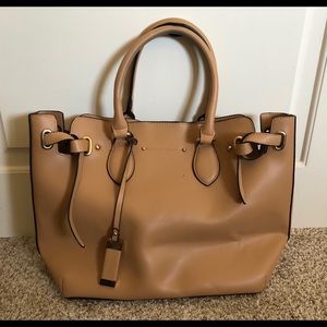 Beige Faux Leather Handbag*please read description
